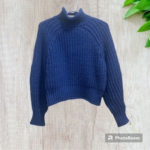 H&M cropped knitted Royal Blue sweater size small